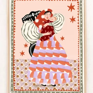 Alternative view of Print A4 Madre folk de Carole Hillman