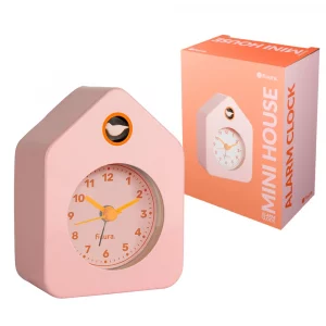 Reloj despertador casita mini rosa de Fisura