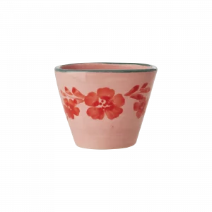 Vaso para expresso ovalado de cerámica Rosa Flower Wine de Rice