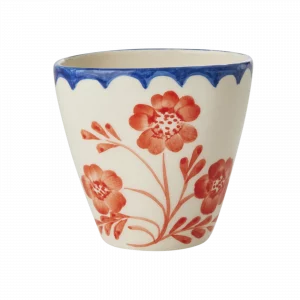 Vaso ovalado de cerámica Vintage flower de Rice