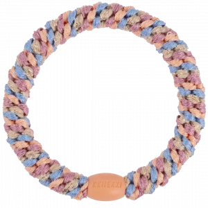 Goma del pelo Kknekki Mix Peach Blue glitter