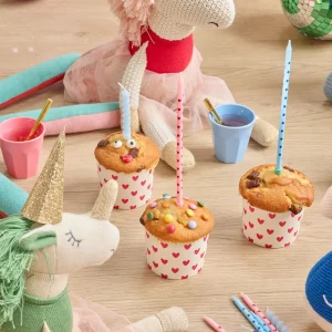 Alternative view of Velas de cumpleaños largas Estrellas azules de Rice