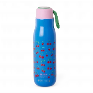 Botella acero inoxidable Azul Cherry Love Print de Rice