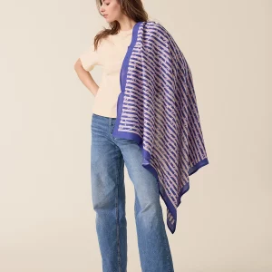 Alternative view of Foulard Grande Latika Sebastien Mauve de Apaches