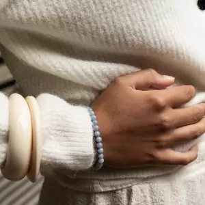 Alternative view of Pulsera Sky blue de Monk and Anna