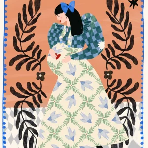 Alternative view of Print Mujer embarazada Folclórica de Carole Hillman -varios tamaños -