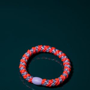 Alternative view of Goma del pelo Kknekki Stripe lilac neon pink