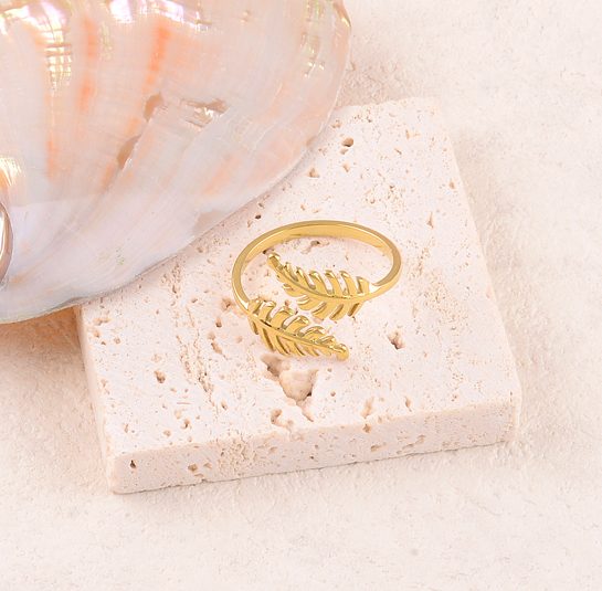 Anillo regulable de acero Hojas -varios modelos-