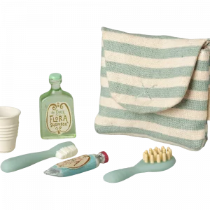 Set neceser con cepillo de dientes Rayas azules de Maileg
