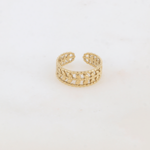 Anillo regulable de acero Hojas pequeñas