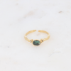 Anillo regulable de acero Fino con Turquesa africana