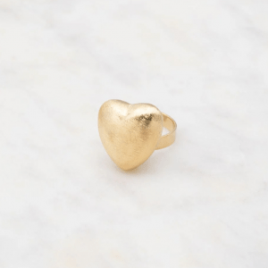 Anillo regulable Corazón de acero
