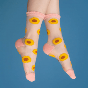 Calcetines transparente de Girasol de Coucou Suzette
