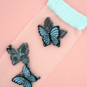 Alternative view of Calcetines transparentes Mariposas azules de Coucou Suzette