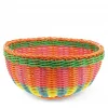 Cesta tejida multicolor