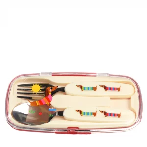 Set de cubiertos infantil Perro Salchicha