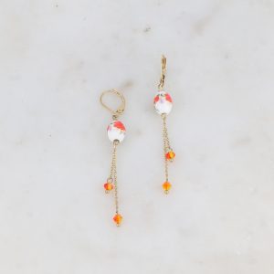 Pendientes Florales de cuentas cerámica y acero -varios modelos-