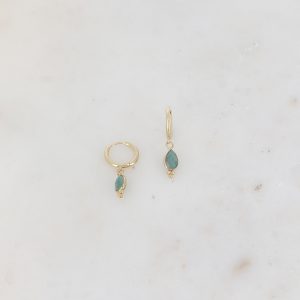 Pendientes Aro Lagrima de piedra natural -varios modelos-