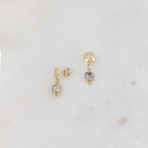 Pendientes de botón con piedra natural -varios modelos-