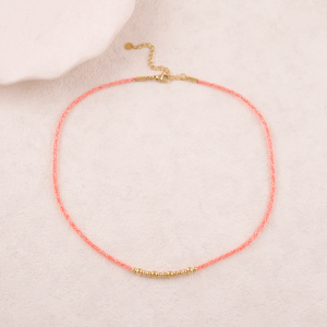 Collar Cordon de color y cuentas -varios colores-