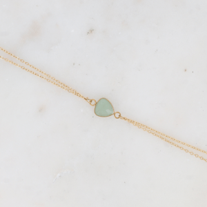 Alternative view of Pulsera doble hebra con Aventurina verde