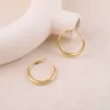 Pendientes Aro efecto cepillado -2 modelos-
