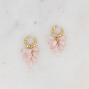 Alternative view of Pendientes con cuentas de mineral -varios modelos-