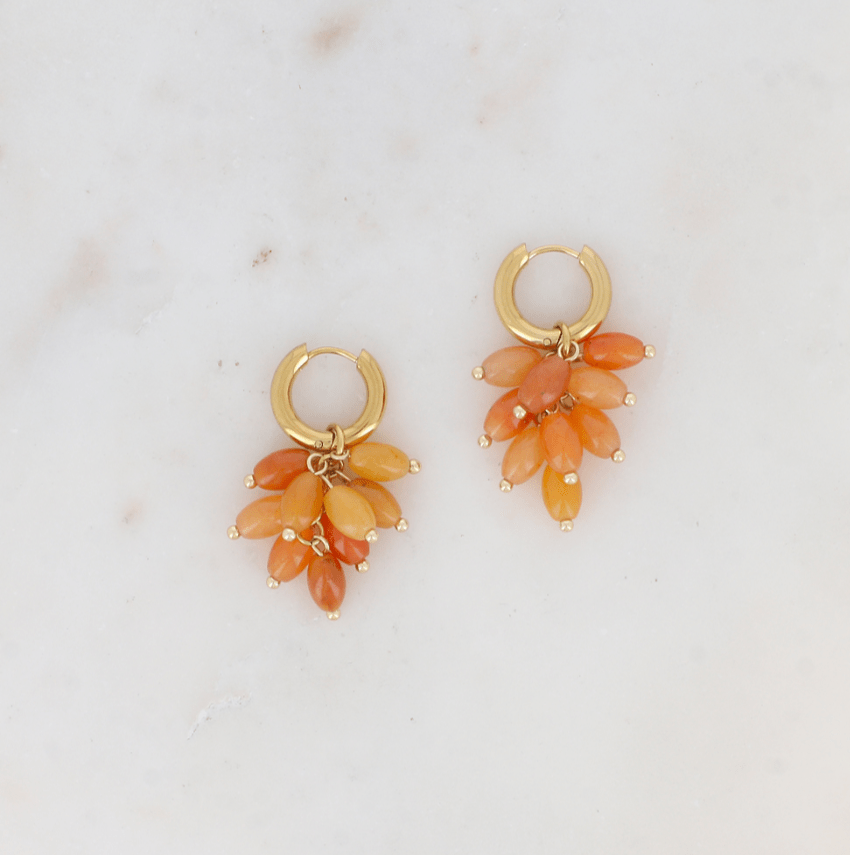 Pendientes con cuentas de mineral -varios modelos-