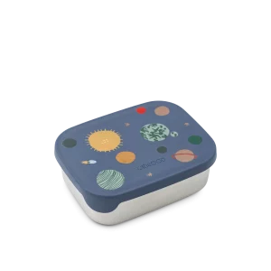 Fiambrera Arthur Printed Lunchbox Universe Classic navy de Liewood