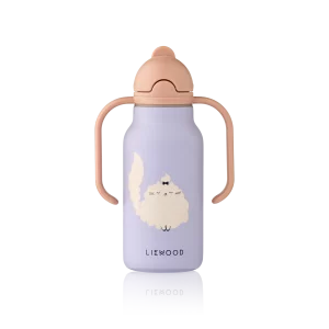 Botella Kimmie Water 250 ml Cat Warm lilac de Liewood