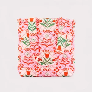 Alternative view of Bolso tote acolchado Pink tile floral de Ban.do