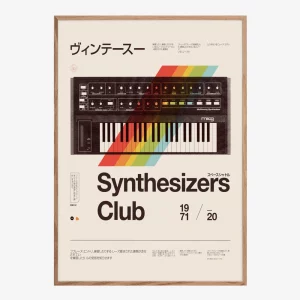 Alternative view of Print Vintage Synthesizer Club de Florent Bodart