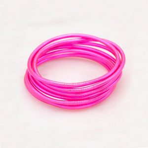 Pulsera Budista Fina Fucsia Talla S