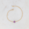 Pulsera doble hebra con Amatista