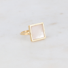 Anillo regulable con cuadrado de Nácar