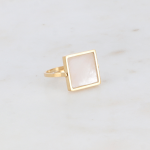 Anillo regulable con cuadrado de Nácar