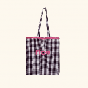 Tote bag de algodón Brown de Rice