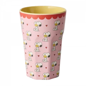Vaso de melamina grande Snoopy Rosa de Rice