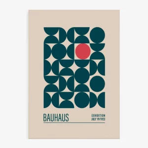 Print Semicírculo azul verdoso Bauhaus 1923