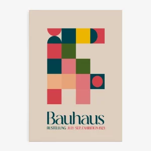 Print Geometría Bauhaus - Tonos cálidos 1923