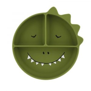 Plato 3 Compartimentos Silicona con Ventosa Mr. Dino Trixie Baby
