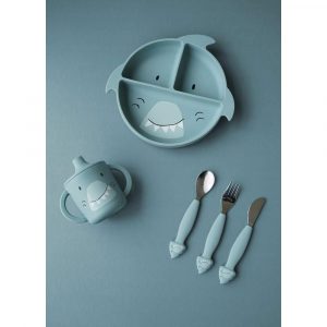Alternative view of Plato 3 Compartimentos Silicona con Ventosa Mr. Shark Trixie baby