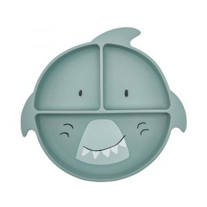 Plato 3 Compartimentos Silicona con Ventosa Mr. Shark Trixie baby