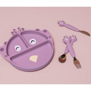 Plato 3 Compartimentos Silicona con Ventosa Mrs. Peacock Trixie baby - Imagen 2
