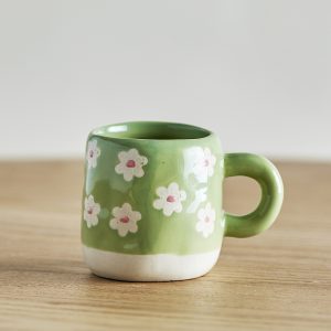 Taza Millie Flores Verde de Bloomingville - Imagen 2