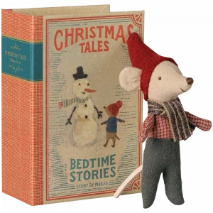 Ratón de Navidad Bebé en libro Maileg