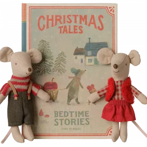Ratones Gemelos Navideños en libro Maileg