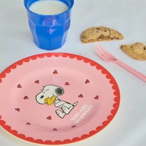 Plato de Melamina Snoopy rosa de Rice - Imagen 3