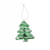 Adorno Árbol disco plata y verde de Rice