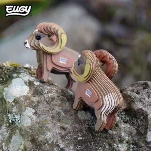 Alternative view of Puzzle 3D Bighorn (Cabra) Eugy de Dodoland